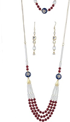 Pearlz Ocean Alloy Gold-plated Multicolor Jewellery Set(Pack of 1)