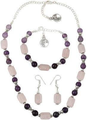 Pearlz Ocean Alloy Purple Jewellery Set(Pack of 1)