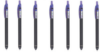 PENTEL Energel Click BL-437R Blue ink color Roller Ball Pen(Pack of 7, Ink Color - Blue)