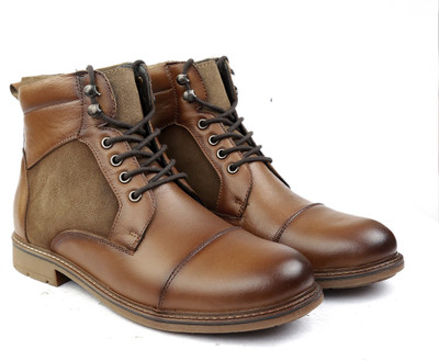 SHENCES Boots For Men(Tan , 6)