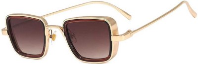 TAJEER ENTERPRISE Retro Square Sunglasses(For Men & Women, Brown)