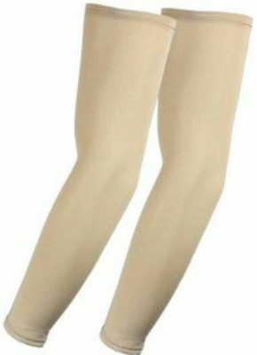 Apastra Cotton Arm Sleeve For Men & Women(Free, Beige)