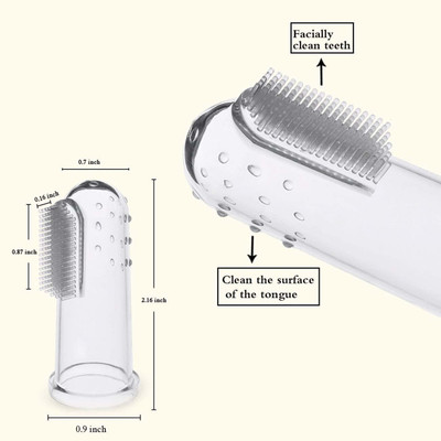 GYMSY Baby Finger-Brush with Case Ultra Soft (Pack of 2 Finger Brush) Extra Soft Toothbrush(Pack of 2)