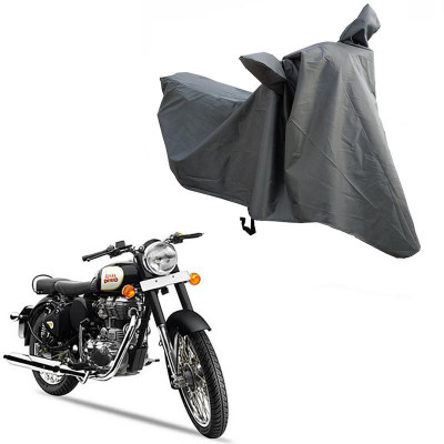 Oshotto Waterproof Two Wheeler Cover for Royal Enfield(Classic 350, Grey)
