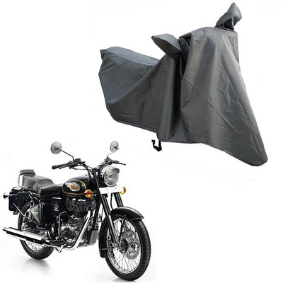 Oshotto Waterproof Two Wheeler Cover for Royal Enfield(Bullet 350, Grey)