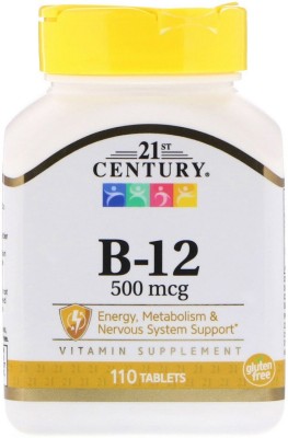 21st Century B-12, 500 mcg, 110 Tablets(110 Tablets)