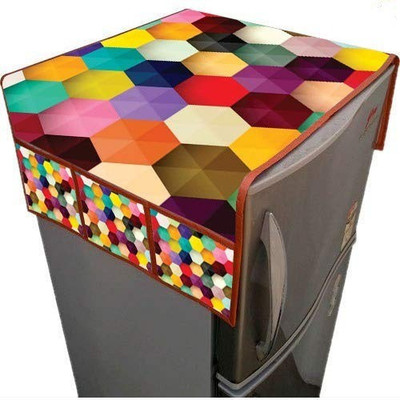 Kanushi Industries Refrigerator  Cover(Width: 53 cm, Multicolor)