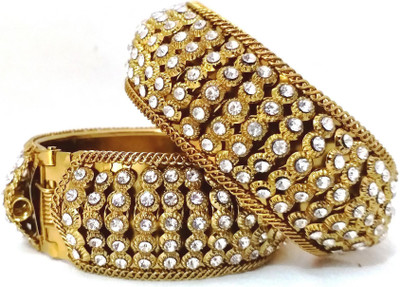kanojia collections Alloy Cubic Zirconia Gold-plated Bangle Set
