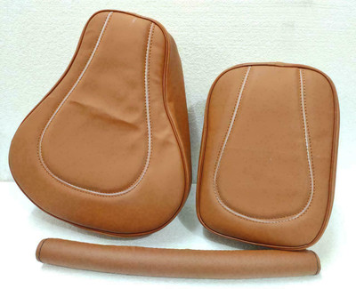 KOHLI BULLET ACCESSORIES Brown Front & Rear Split Bike Seat Cover For Royal Enfield Classic 350