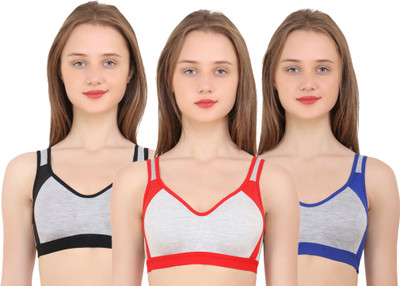 CKARFE Women Sports Non Padded Bra(Multicolor)