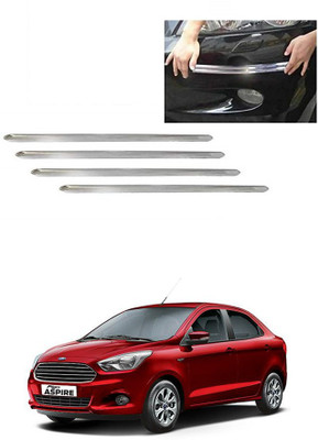 PRTEK Plastic Car Bumper Guard(Silver, Pack of 4, Ford, Aspire)