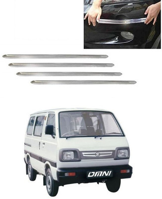 PRTEK Plastic Car Bumper Guard(Silver, Pack of 4, Maruti, Omni)