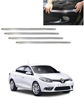 PRTEK Plastic Car Bumper Guard(Silver, Pack of 4, Renault, Fluence)