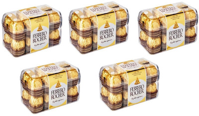 Ferrero Rocher Pack Of 16 Chocolates ( Set Of 5 ) Bars(5 x 1 Units)