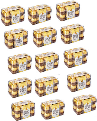 Ferrero Rocher Pack Of 16 Chocolates ( Set Of 15 ) Bars(15 x 1 Units)