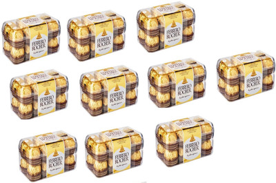 Ferrero Rocher Pack Of 16 Chocolates ( Set Of 10 ) Bars(10 x 1 Units)