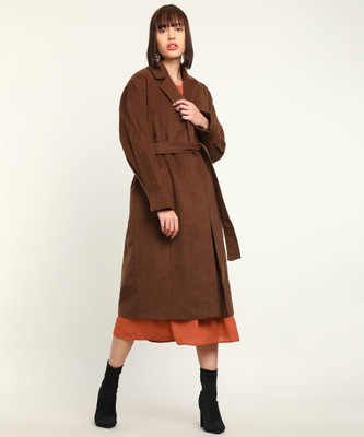 Tokyo Talkies Cotton Blend Solid Coat