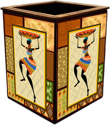 Poster N Frames 1 Compartments wooden pen stand(Multicolor)