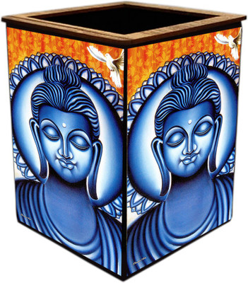 Poster N Frames 1 Compartments wooden Colorful Wooden Pen Stand(Multicolor)