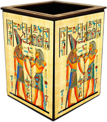 Poster N Frames 1 Compartments wooden pen stand(Multicolor)