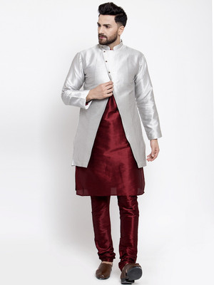 ABH Lifestyle Men Kurta Churidar Ethnic Jacket Set