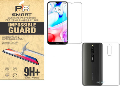PR SMART Front and Back Tempered Glass for Redmi 8(Pack of 2)