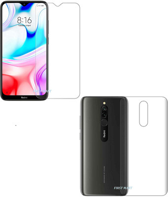 PR SMART Front and Back Tempered Glass for Mi 8, Redmi 8(Pack of 2)