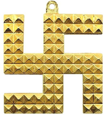 Astrodidi Swastik Pyramid Swasthik For Prosperity, Success And Remove Vastu Dosh & Nazar Dosh Decorative Showpiece  -  6 cm(Bronze, Yellow)