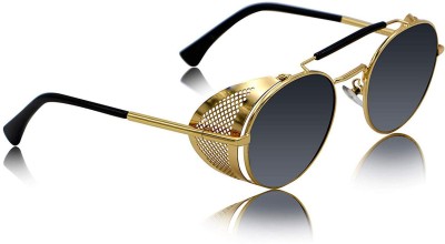 Elegant Round Sunglasses(For Men & Women, Black)