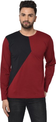 GLITO Colorblock Men Round Neck Multicolor T-Shirt