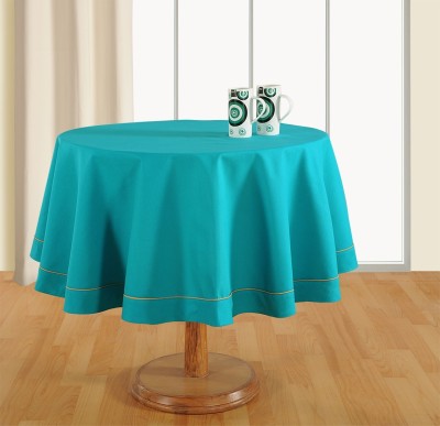 SWAYAM Solid 6 Seater Table Cover(Blue, Cotton)