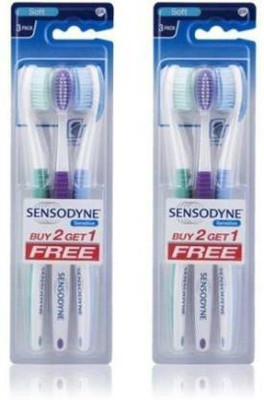 SENSODYNE Sensitive Soft Toothbrush For teeth Soft Toothbrush(Pack of 2)
