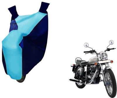 WolkomHome Two Wheeler Cover for Royal Enfield(Electra Delux, Blue, Clear)