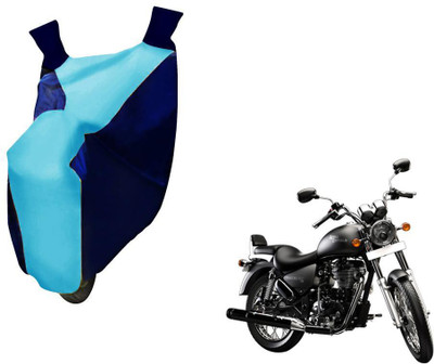 WolkomHome Two Wheeler Cover for Royal Enfield(Thunderbird 350, Blue, Clear)