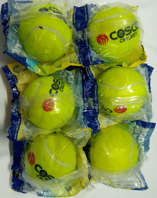 COSCO CRICKET TENNIS BALL Tennis Ball(Standard, Pack of 6, Green)