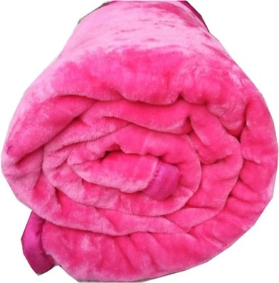 Jiviana Floral Double Mink Blanket for  Heavy Winter(Microfiber, Pink)