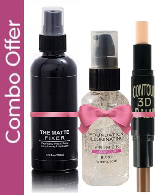 CIVAKI SKIN CARE MAKEUP FIXER&GEL PRIMER WITH CONTOUR STICK COMBO KIT(3 Items in the set)