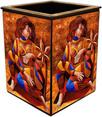 Poster N Frames 1 Compartments wooden Pen Stand(Brown)