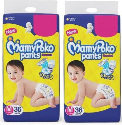 MamyPoko Standard Diapers - M (36+36 Pieces) - M(72 Pieces)