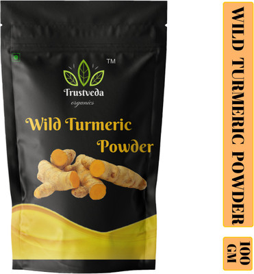 Trustveda organics Wild Turmeric Powder (Kasturi Manjal / Amba Haldi / Jangli Haldi) 100 g (100g)(100 g)