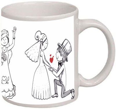 Sudesh CUTE COUPLE Ceramic Coffee Mug(350 ml)