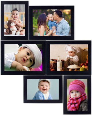 Art Gifts Solutions Wood Wall Photo Frame(Black, 6 Photo(s), 3(4X6),3(5X7))