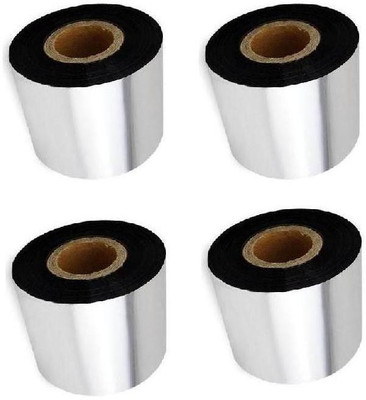 youlogic 55 mm X 300 Meters, Thermal Transfer Barcode Ribbon (WAX), Set of 4 Ribbon labels Paper Label(Black)