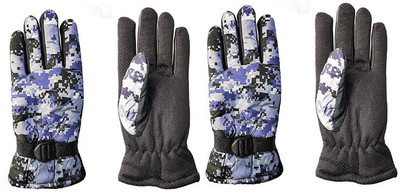 UWON ULTRA WARM RIDING GLOVES FOR WINTER Riding Gloves(Blue)