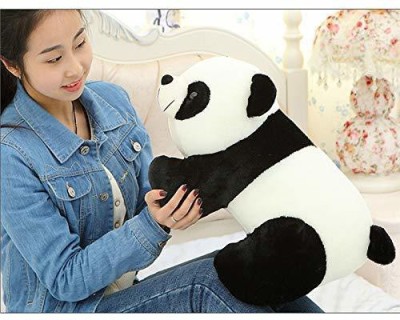 THE MODERN TREND Funny Teddy Cute Panda Toy Gift Birthday Soft Stuffed Animal (White,Black) - 28 Cm  - 28 cm(White, Black)