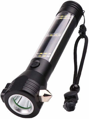 Breewell Solar Torch with 7 Modes Torch(Black, 14 cm, Rechargeable)