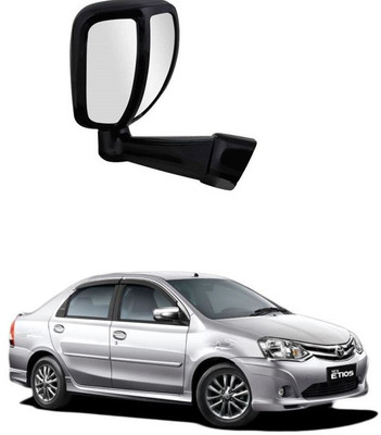 PRTEK Manual Remote Rear View Mirror For Toyota Etios(Center)