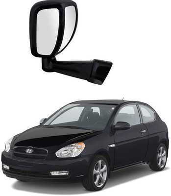 PRTEK Manual Remote Rear View Mirror For Hyundai Universal For Car(Center)