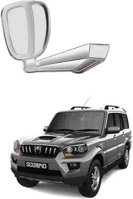 PRTEK Manual Remote Rear View Mirror For Mahindra Scorpio(Center)