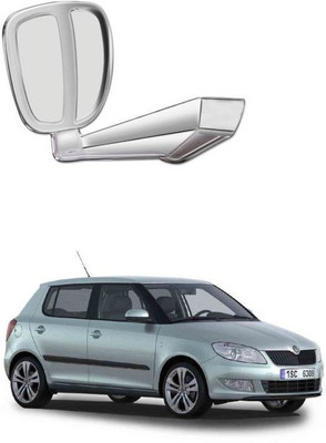 PRTEK Manual Remote Rear View Mirror For Skoda Fabia(Center)